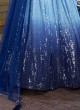 Sequins Blue Shaded Lehenga Choli